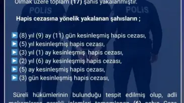 Bingöl’de 17 Şüpheli Yakalandı