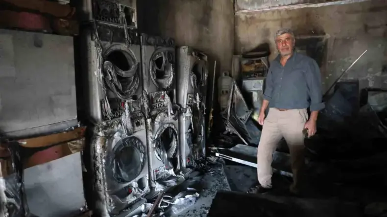 Hatay’da Beyaz Eşya Bayisinde Yangın