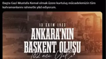 Cumhurbaşkanı Erdoğan, Ankara’nın Başkent İlan Edilişinin 102. Yılını Kutladı