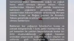 İstanbul’a Kar Uyarısı