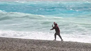 Antalya’da Fırtına Çam Ağacını Devrildi