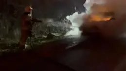 Bursa’da Otomobil Yangını