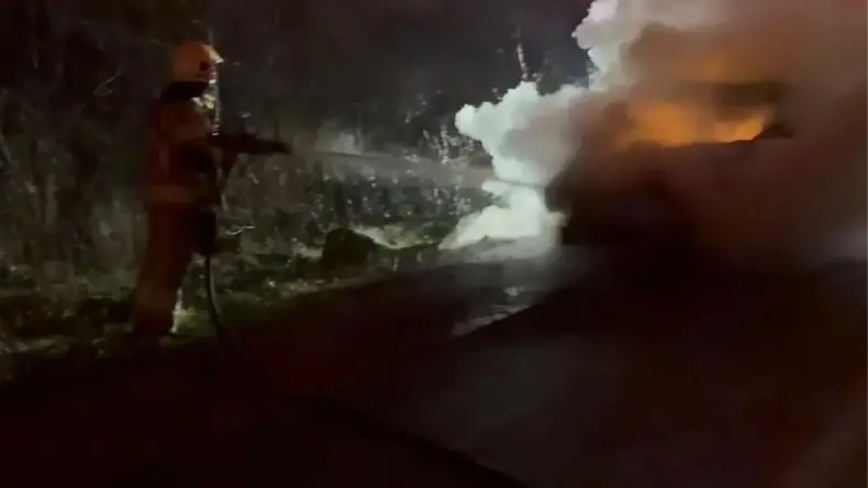 Bursa’da Otomobil Yangını