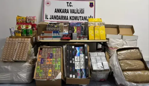 Ankara’da Kaçak Tütün ve Sigara Ele Geçirildi