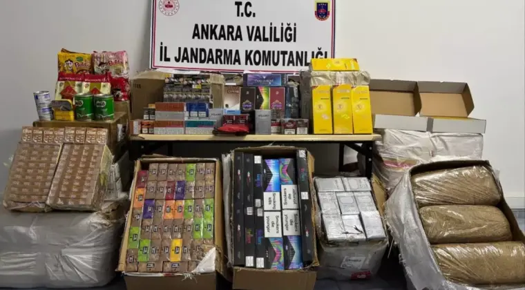 Ankara’da Kaçak Tütün ve Sigara Ele Geçirildi