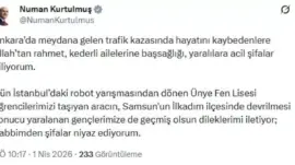 Kurtulmuş’tan Taziye Mesajı